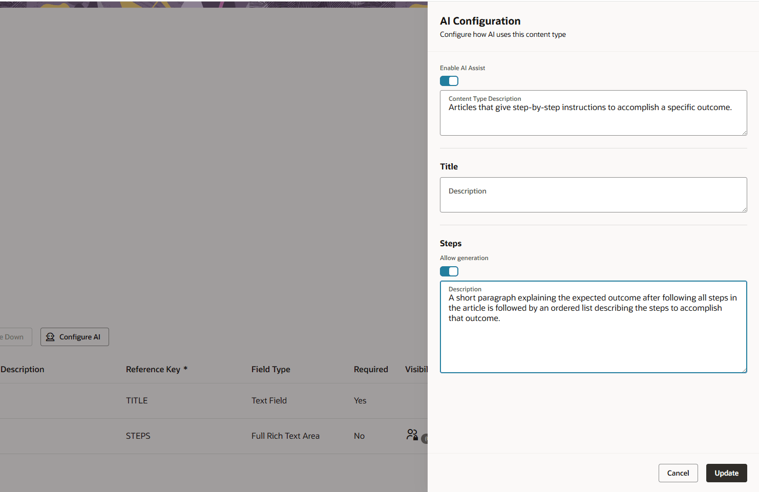 AI Configuration Screenshot