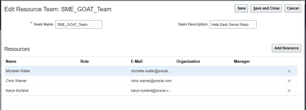 Add members to the resource team