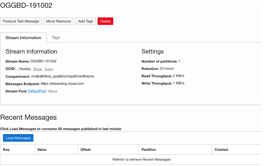 Messages can be viewed in OSS by pressing the “Load Messages” command button. Messages can be viewed in OSS by pressing the “Load Messages” command button.