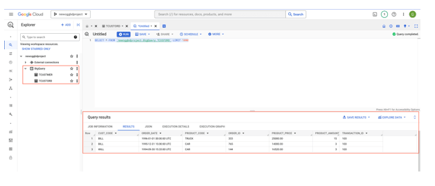 GCPBQ Console GCPBQ Console