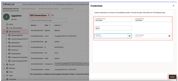 Create a credential entry Create a credential entry