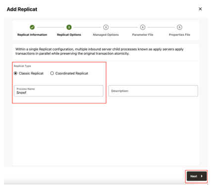 Add a Replicat Add a Replicat