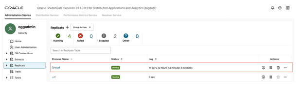 Replicat Statistics Replicat Statistics