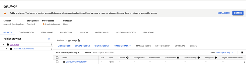 GCP Cloud Storage Bucket GCP Cloud Storage Bucket