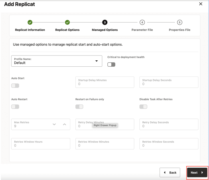 Leave Managed Options as is and click Next. Leave Managed Options as is and click Next.