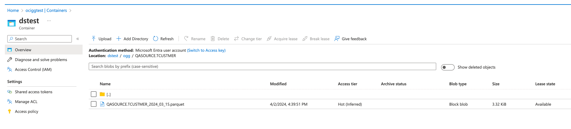 Go to Azure Storage console and check the container. Go to Azure Storage console and check the container.