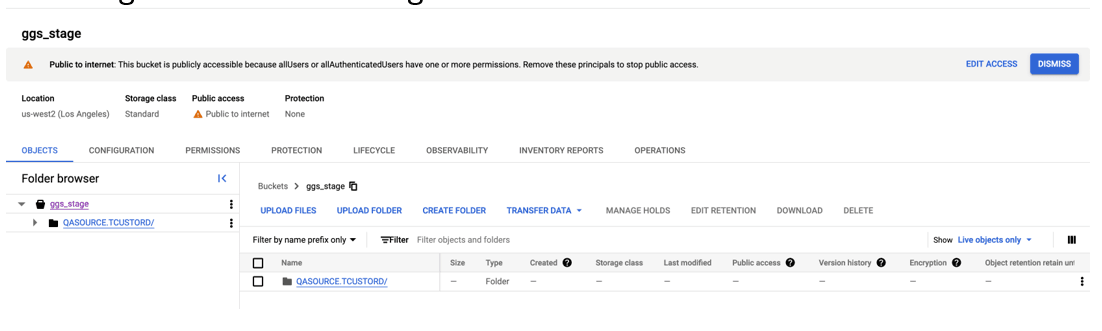 Go to GCP Cloud Storage bucket and check the files. Go to GCP Cloud Storage bucket and check the files.