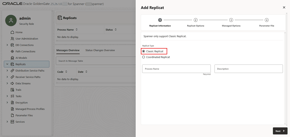 Add Classic Replicat for Google Spanner