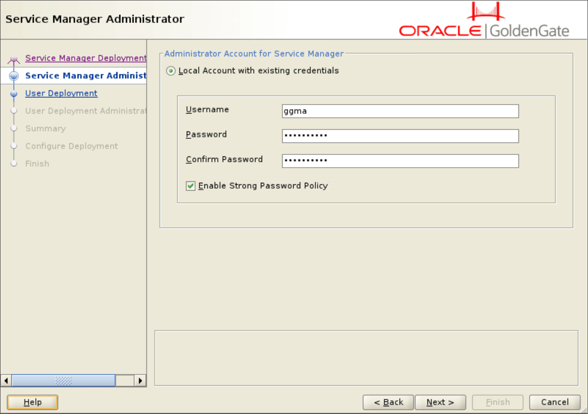 Service Manager Administrator Account