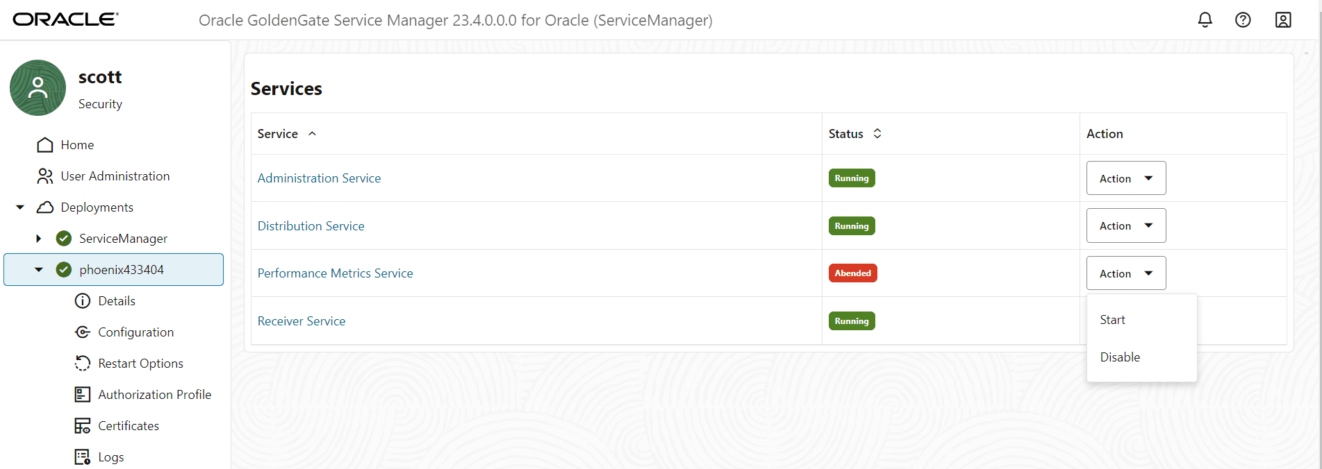 Change the state of a Microservice from the Service Manager Change the state of a Microservice from the Service Manager