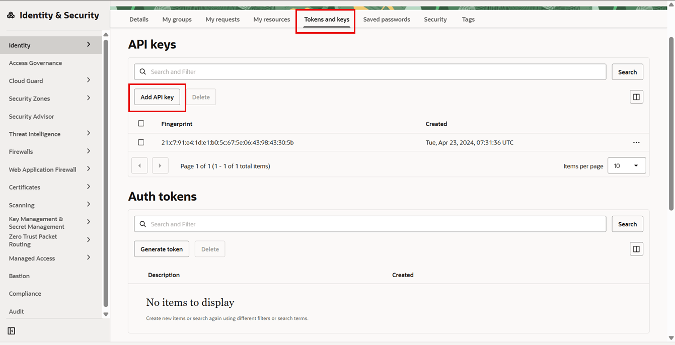 User Settings page with the API Keys section to apply existing key or generate an API key pair. User Settings page with the API Keys section to apply existing key or generate an API key pair.