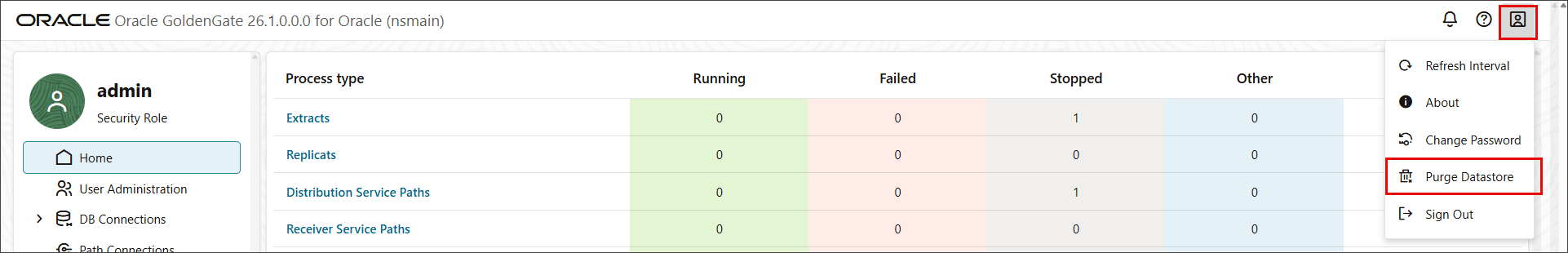 Purge Datastore option