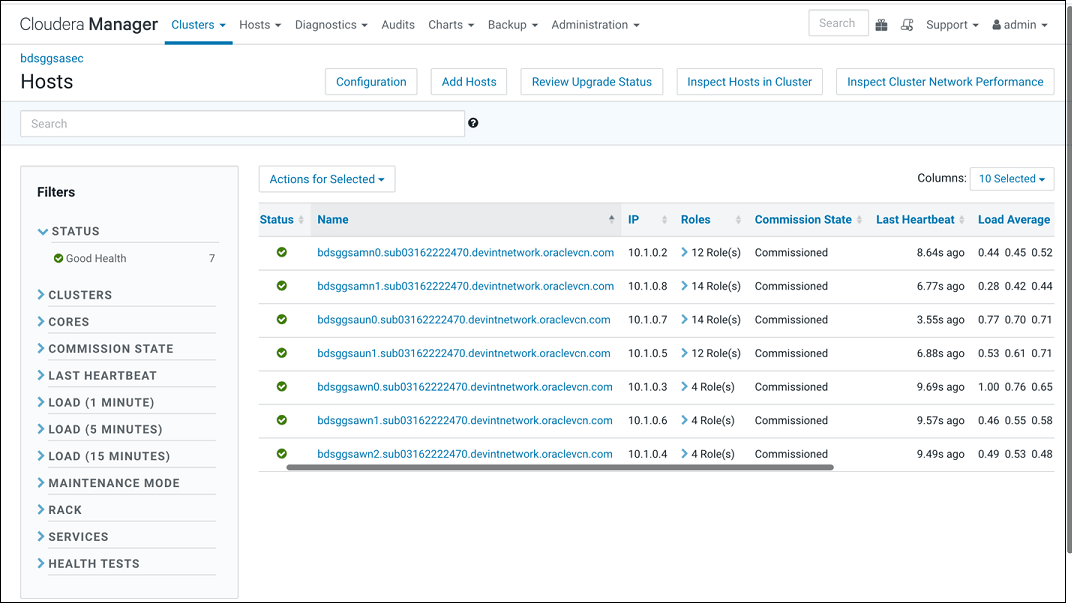 Cloudera Manager - FQDV for BDS Nodes
