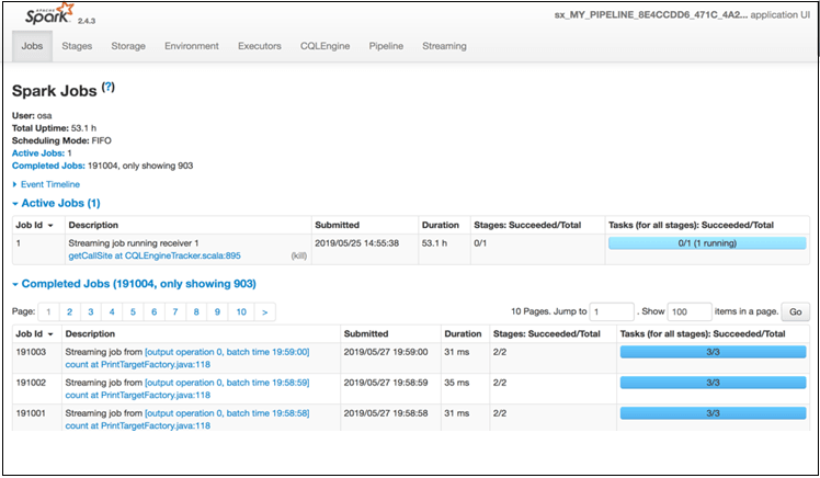 Spark Application Details Page Spark Application Details Page