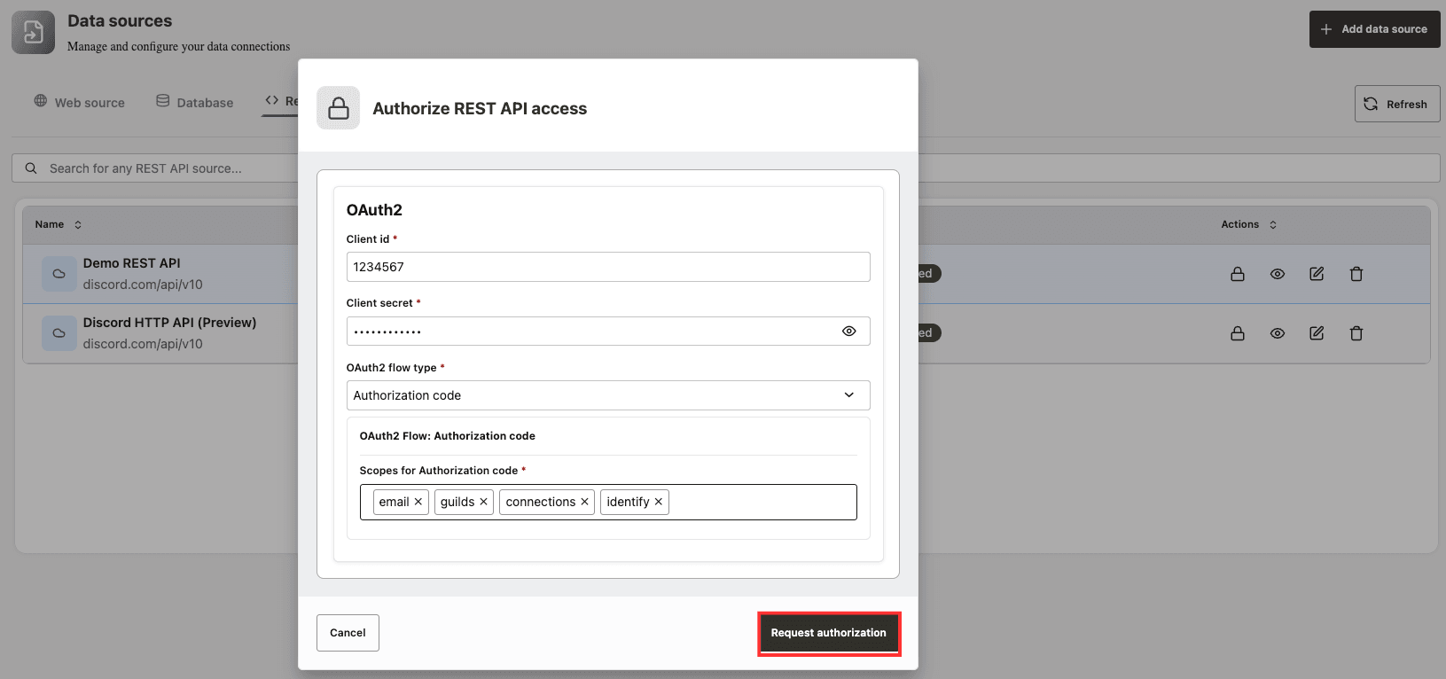 Authorize REST API Access Authorize REST API Access