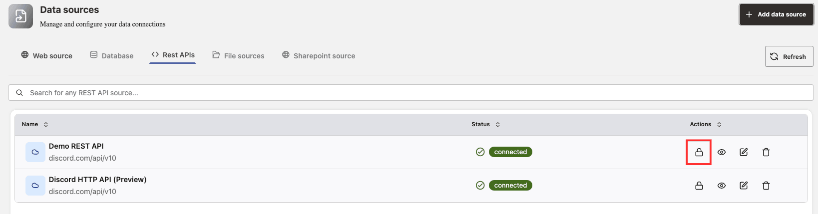 Data Sources Dashboard Data Sources Dashboard