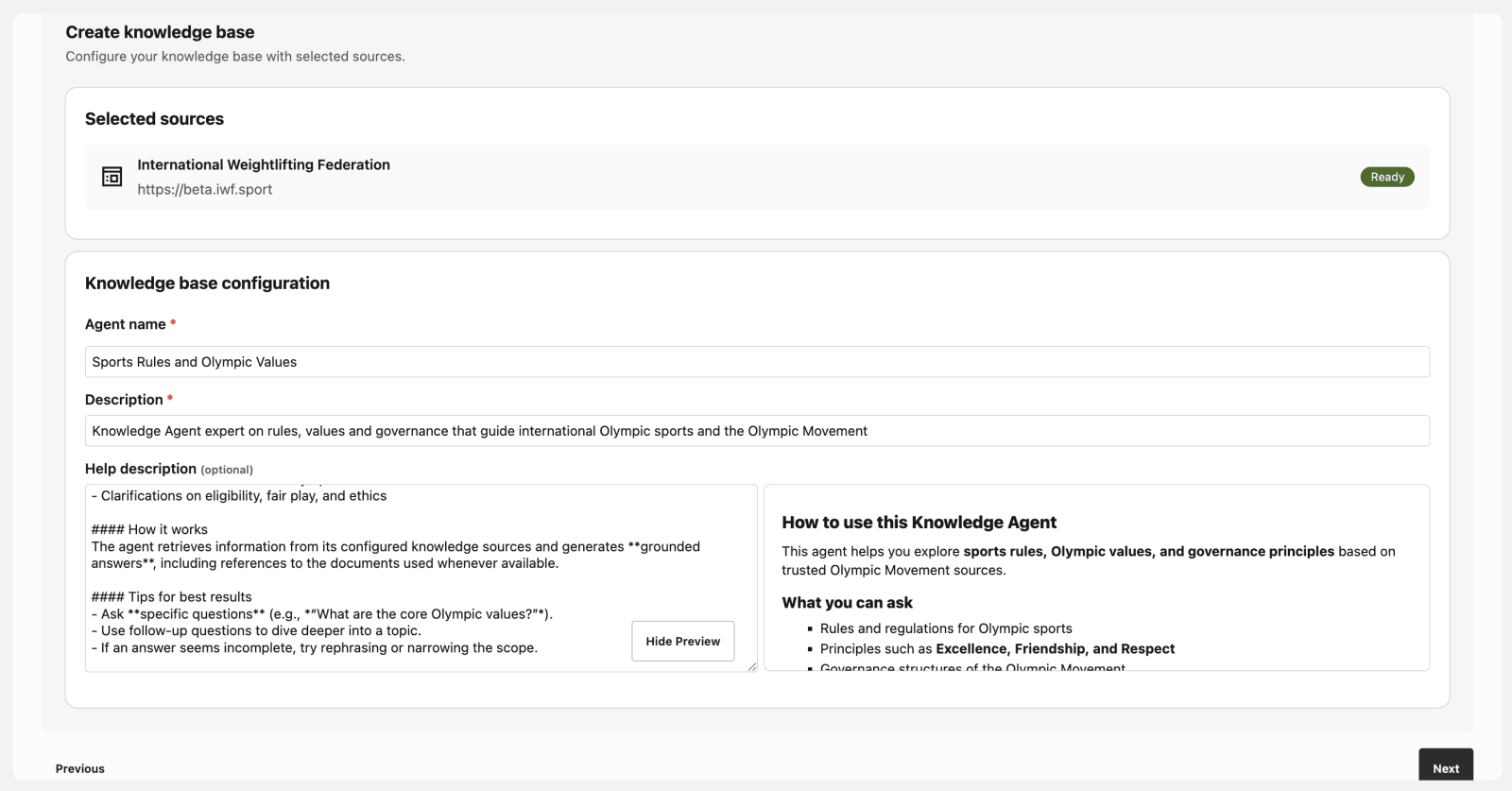 Create Knowledge Base