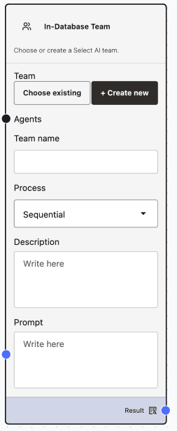 Create In-Database Team