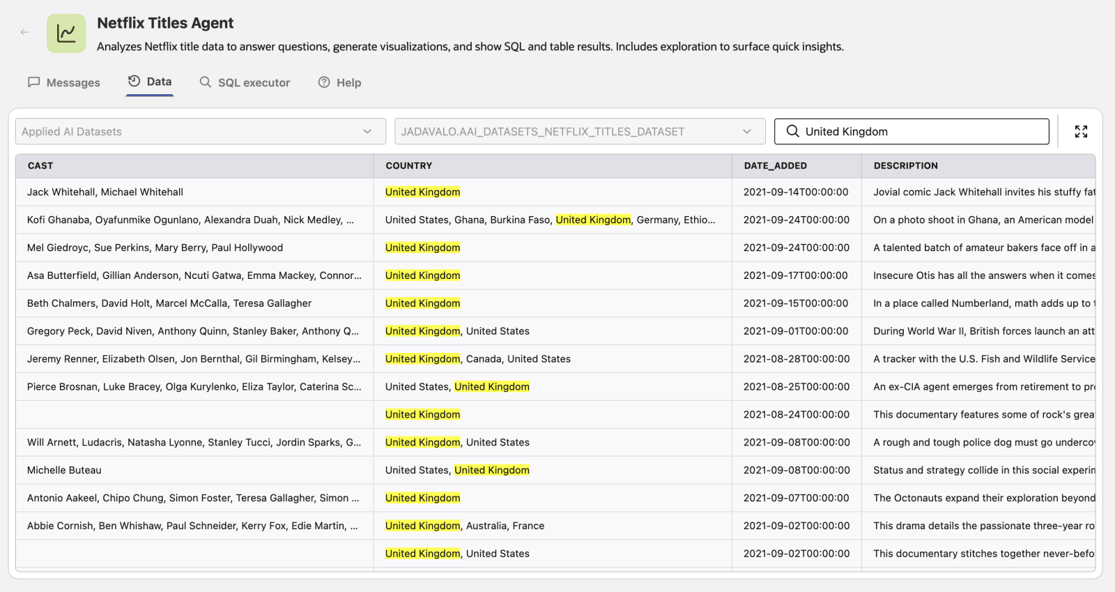 Filter Structured Data