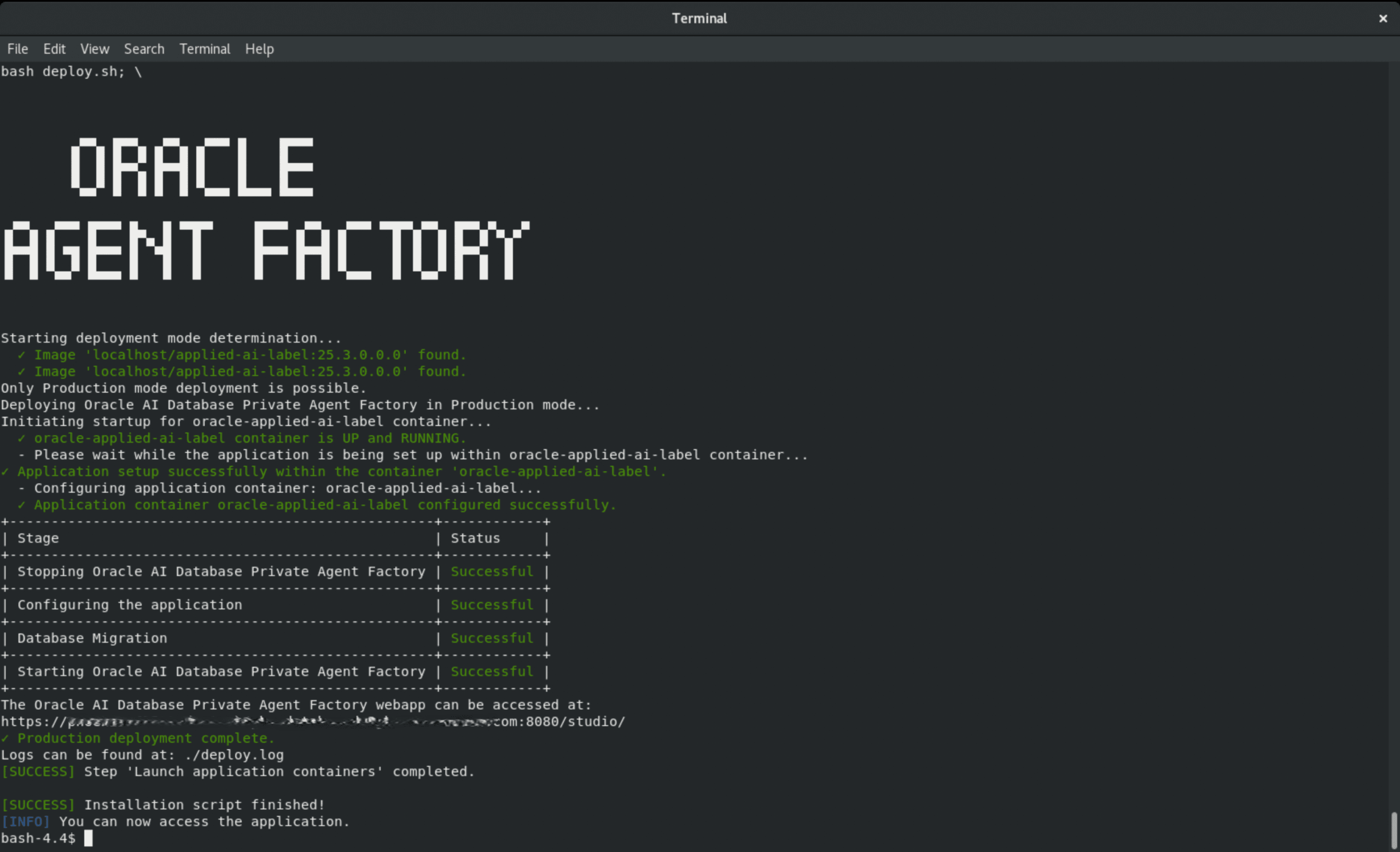 Successful Prod Installation Successful Prod Installation