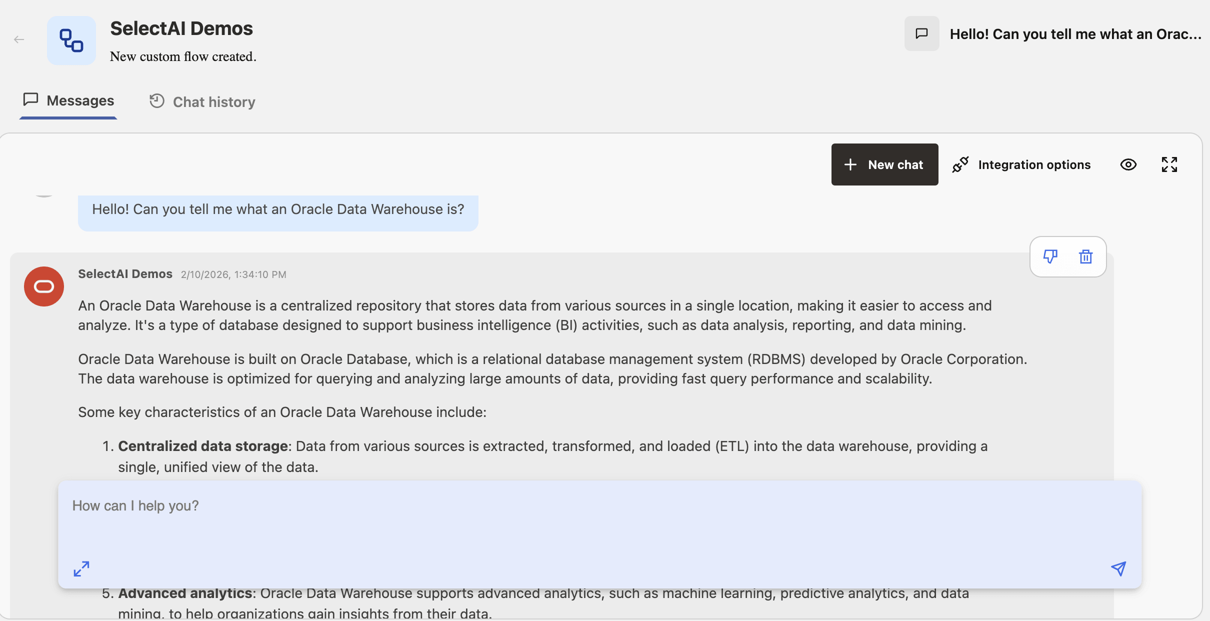 Select AI Chat Action