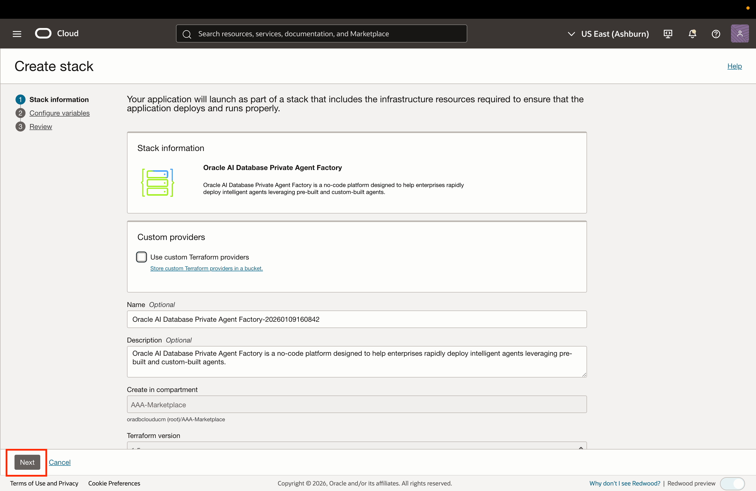 Agent Factory stack information
