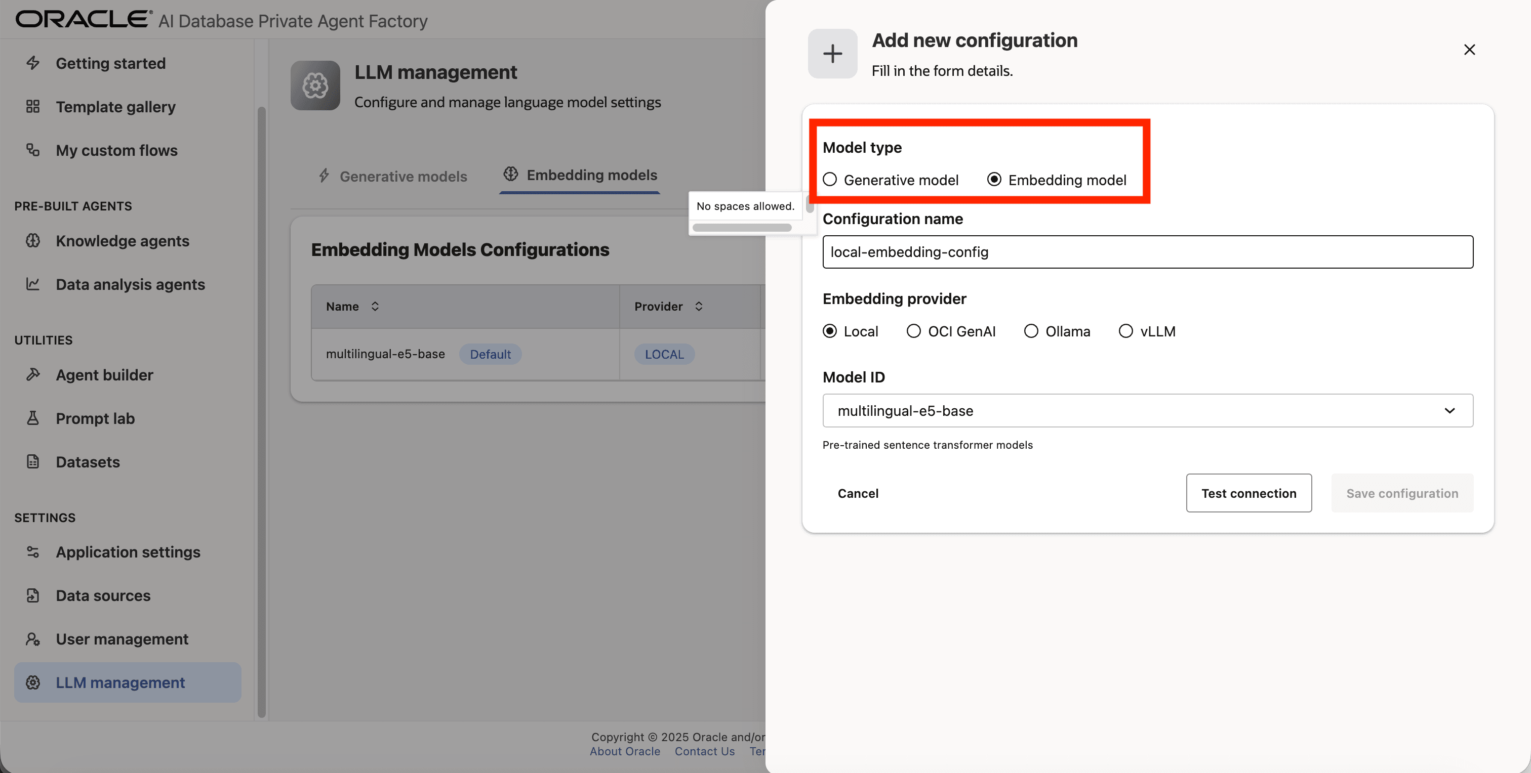 Pick Embedding Model