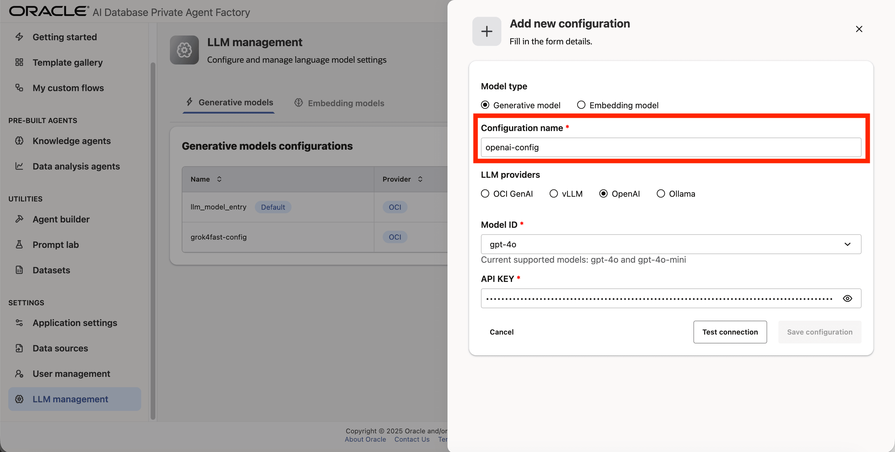 Add Configuration name