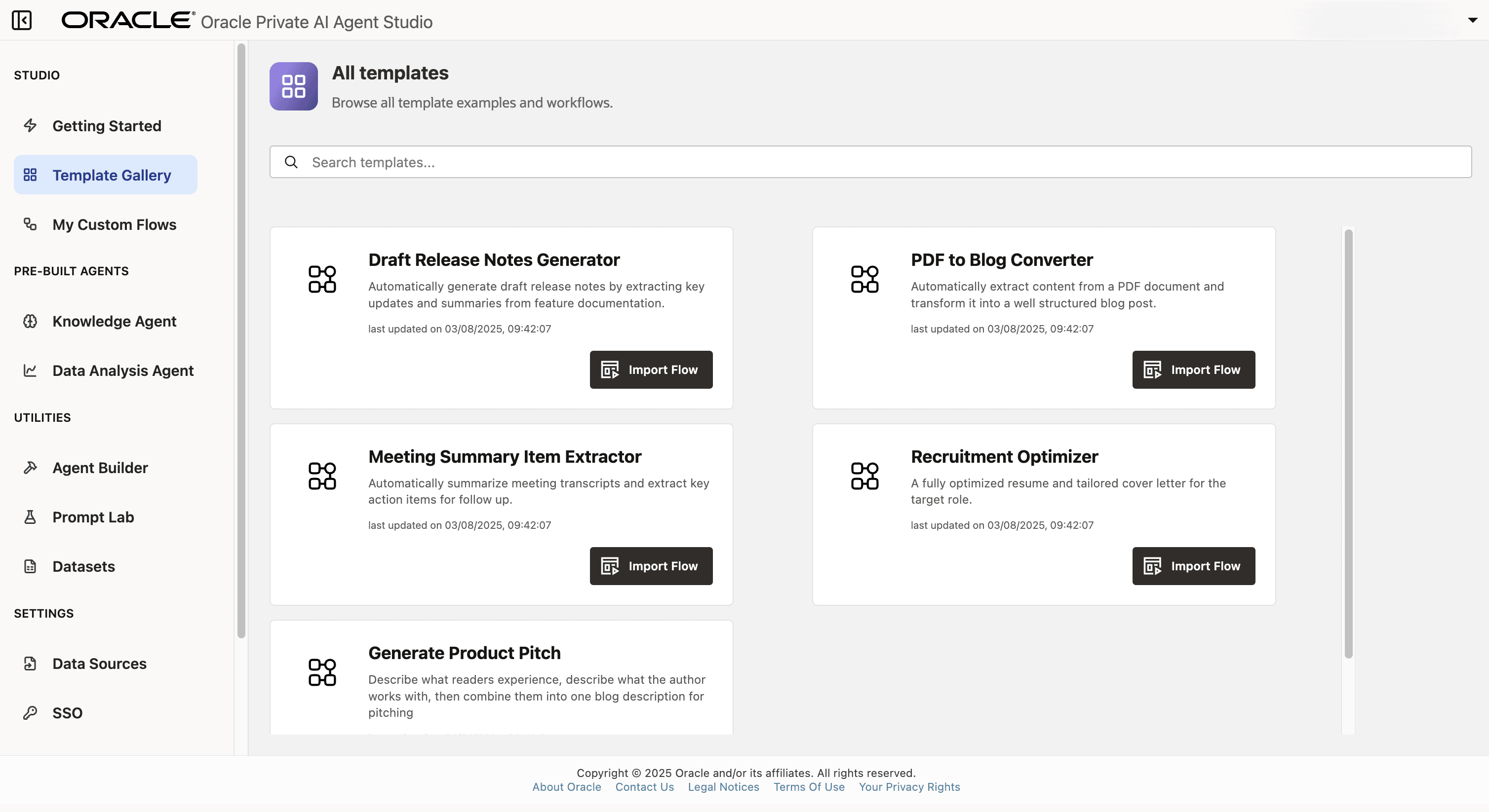 Template Gallery Template Gallery