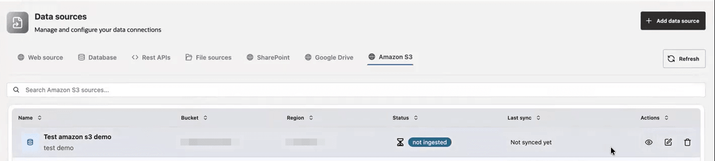 Amazon S3 Dashboard Amazon S3 Dashboard