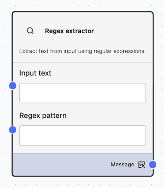 Regex Extractor Node Regex Extractor Component