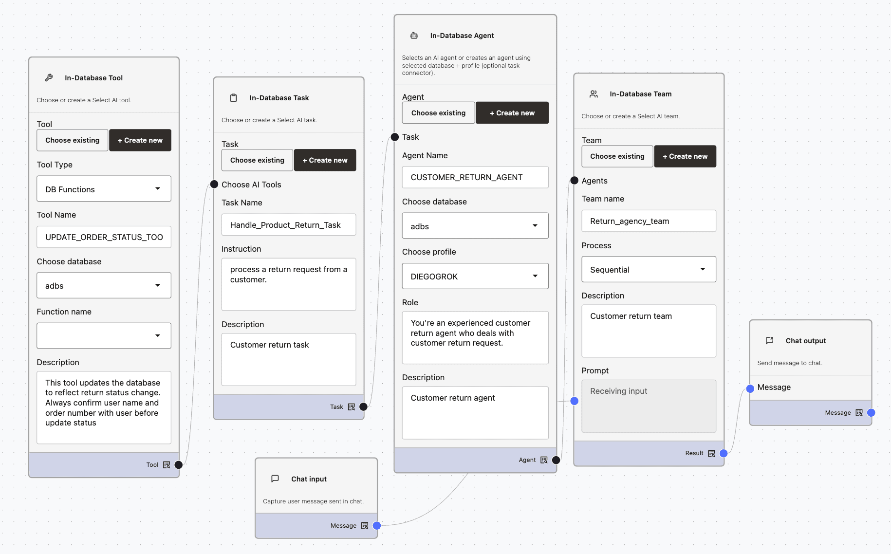 Product Return Workflow Using Select AI Product Return Workflow