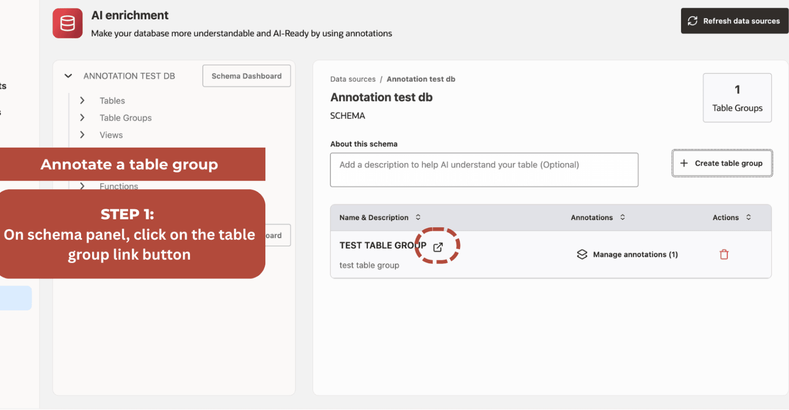 Add Annotations For Table Groups