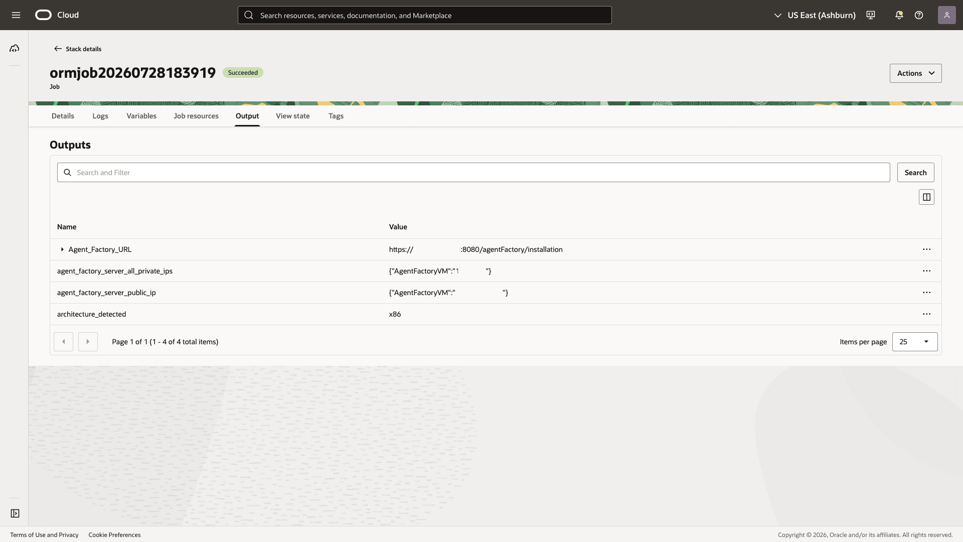 Copy application URL