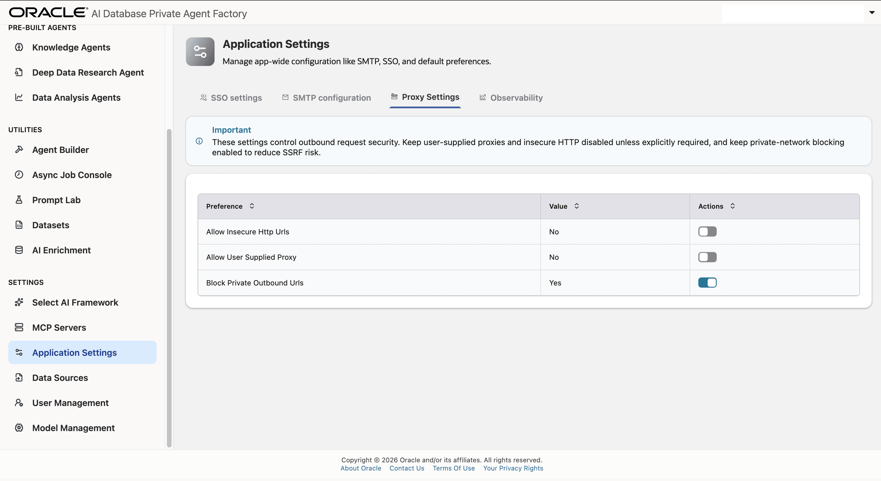 Proxy Settings