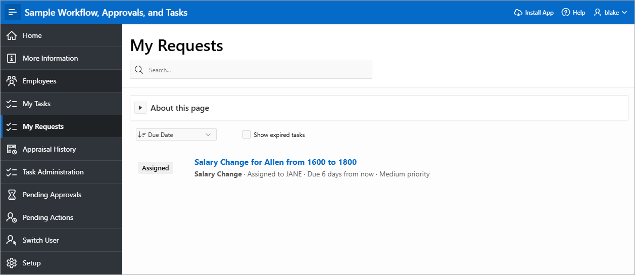 Description of sample_app_my_requests_task_list.png follows