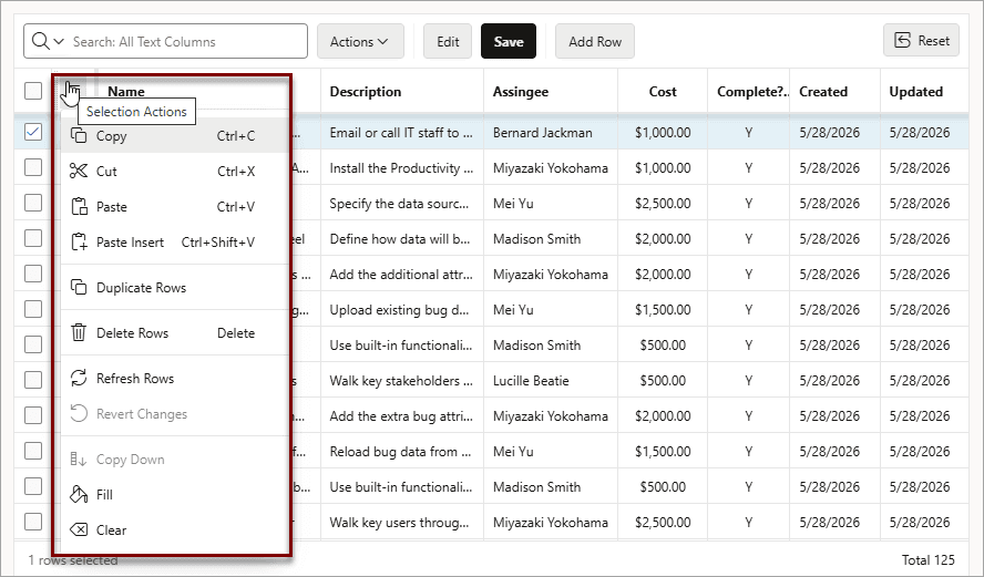 Description of ig_selection_actions_menu.png follows