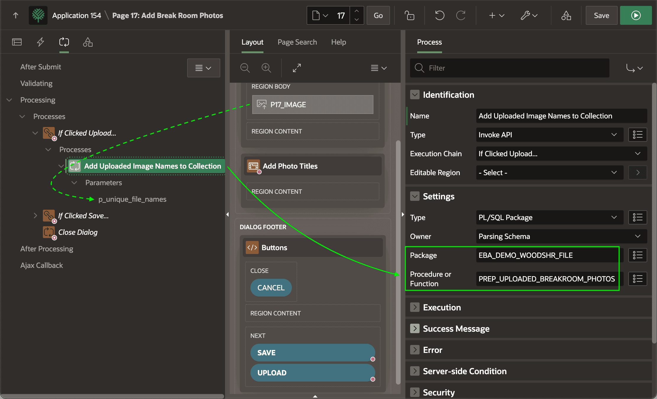 Upload Button Triggers Invoke API to Add Image Names to Collection Upload Button Triggers Invoke API to Add Image Names to Collection