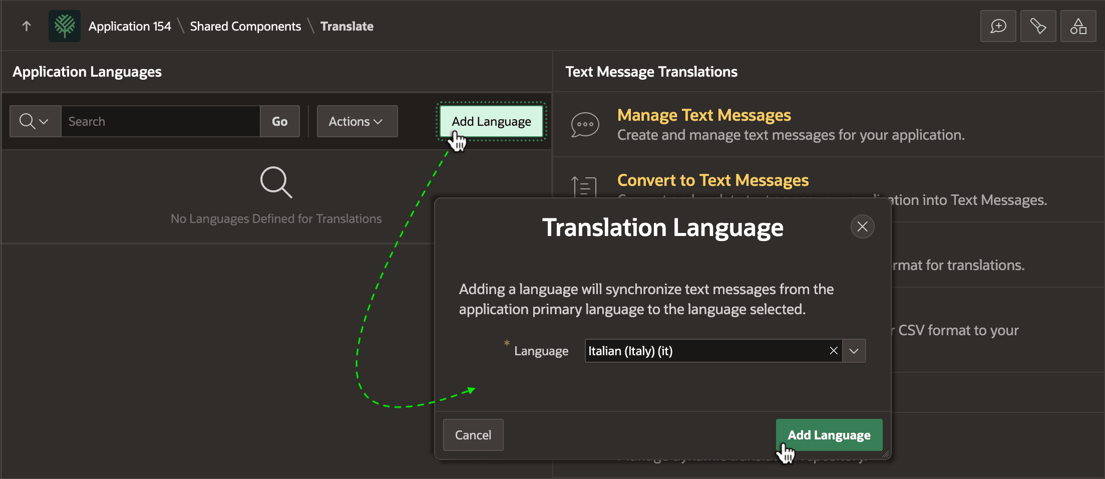 Adding the First Translation Language Adding the First Translation Language