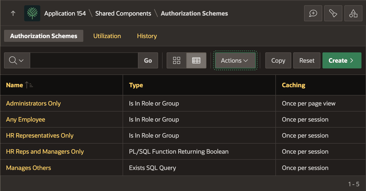 Two Additional Authorization Schemes Using PL/SQL and SQL