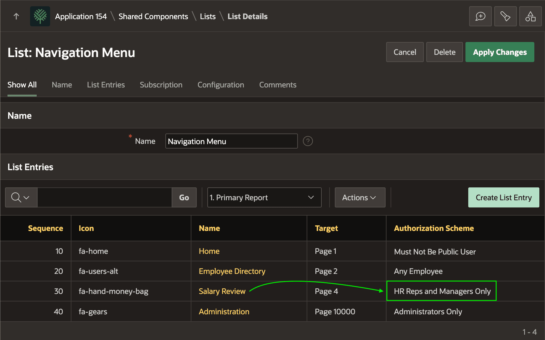 Adjust Menu Entry Authorization Scheme for Managers and HR Reps Adjust Menu Entry Authorization Scheme for Managers and HR Reps