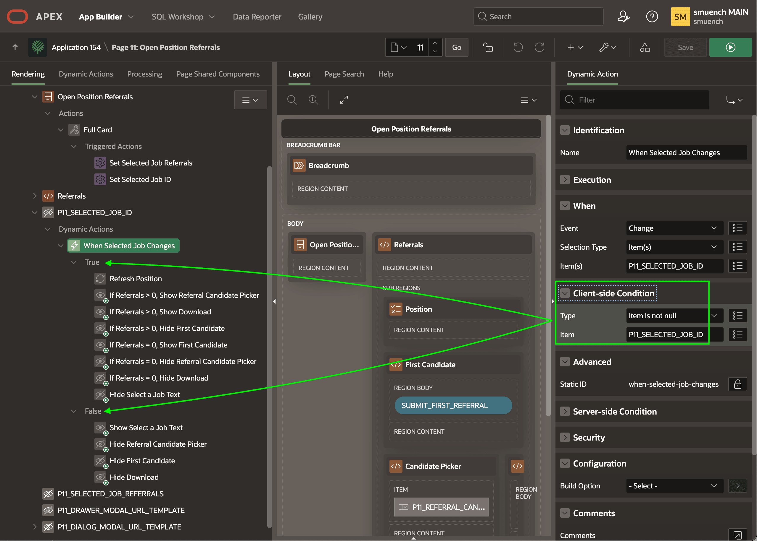 Using True or False Dynamic Action Steps to Adjust the User Experience Using True or False Dynamic Action Steps to Adjust the User Experience