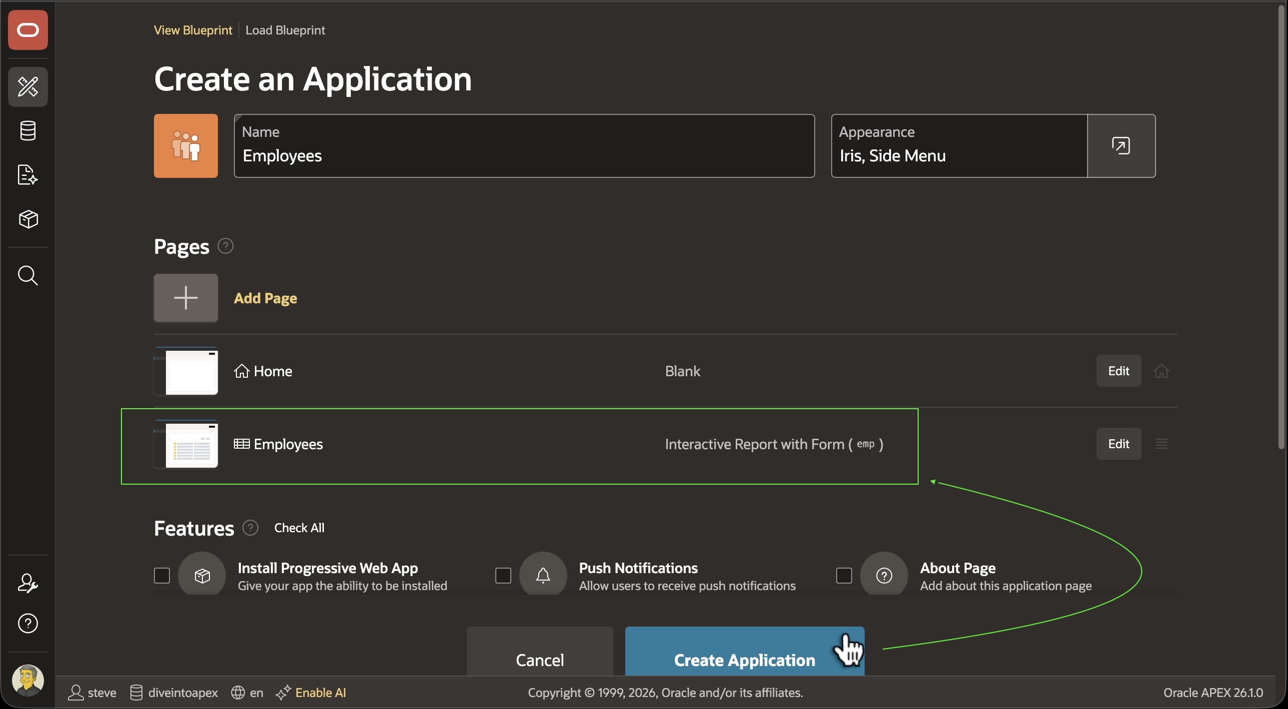 Creating a Small Employees Application Using the Create App Wizard Creating a Small Employees Application Using the Create App Wizard