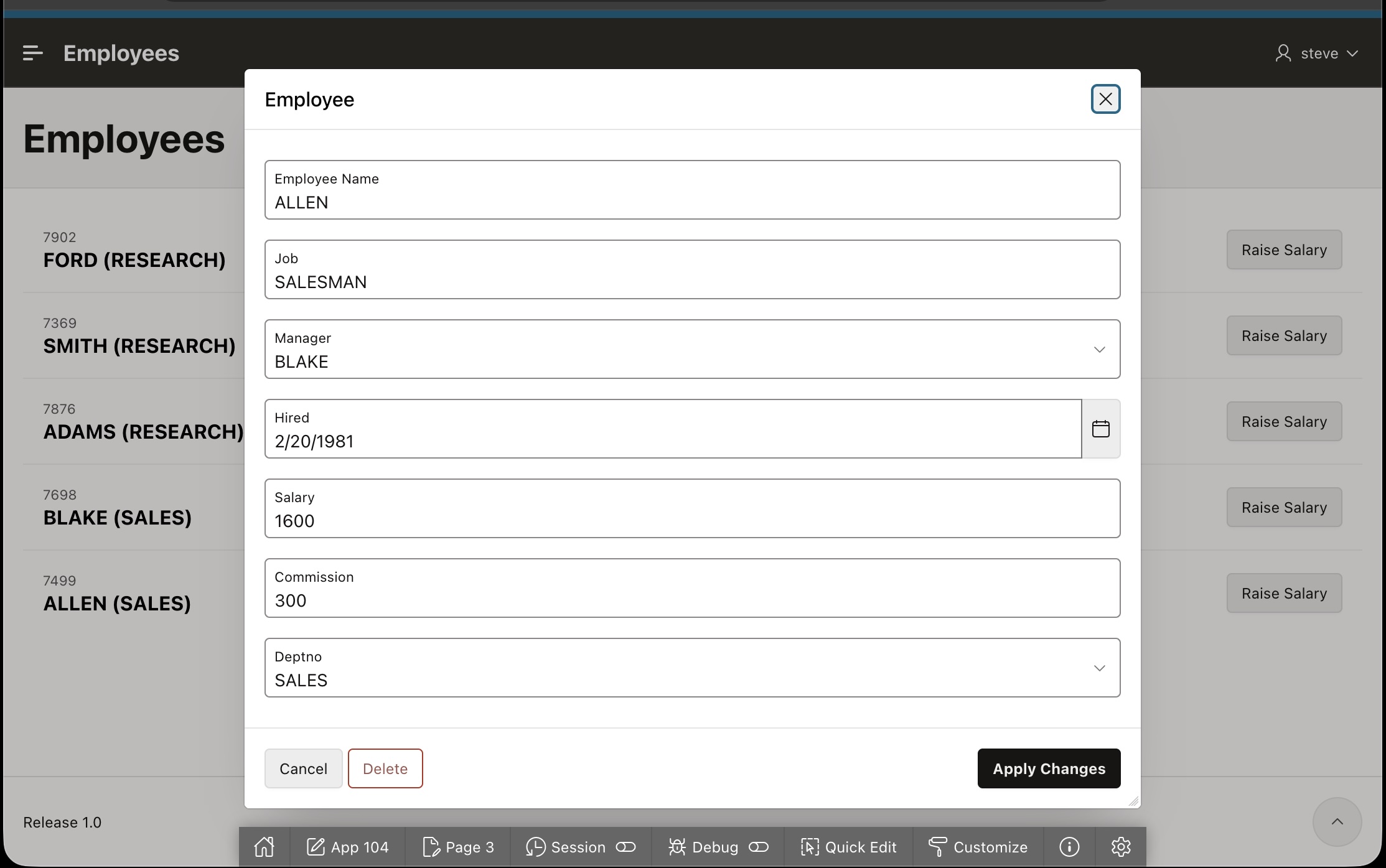 Verifying the Results of Importing the Latest Application Version from VS Code