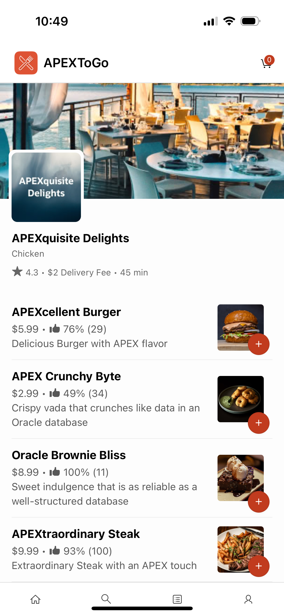 APEX To Go Mobile Sample App on iPhone