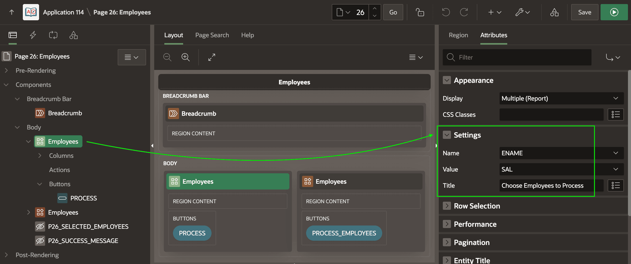 Custom Attributes in the Settings Section