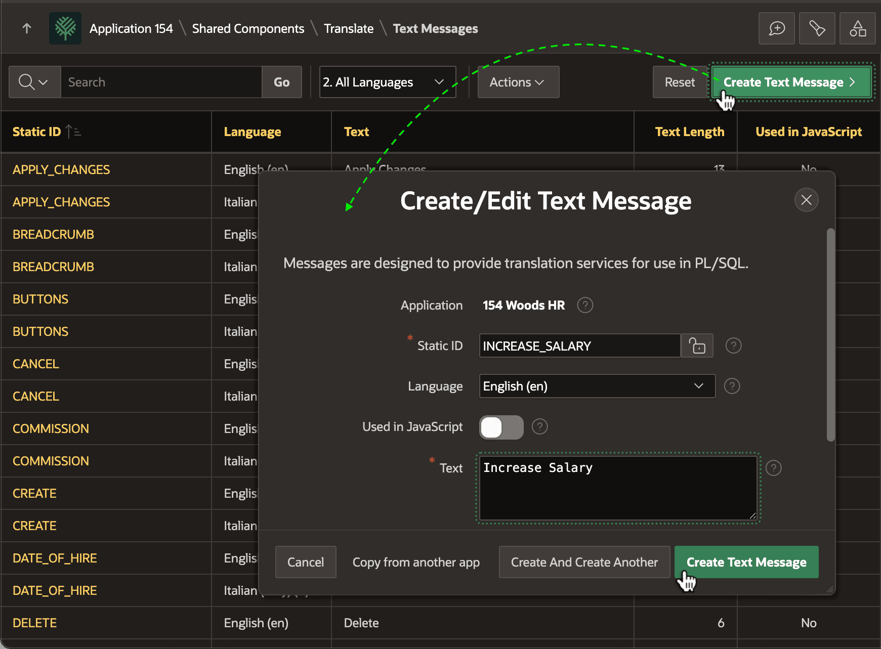 Creating New Text Message in Primary Language