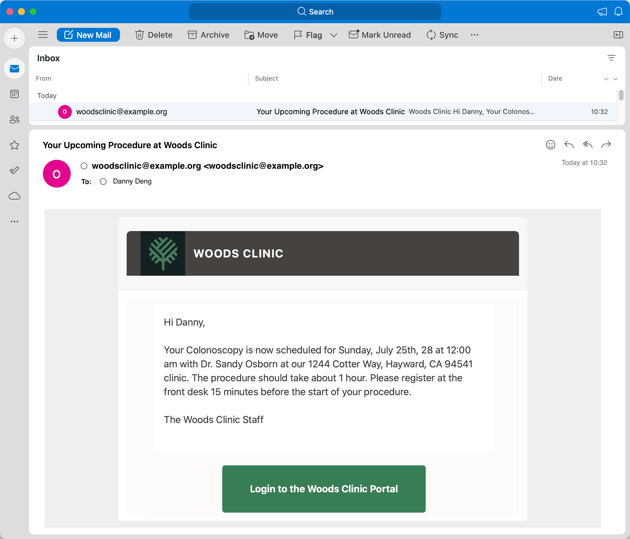 Danny Deng Gets Email with His Appointment Information Danny Deng Gets Email with His Appointment Information