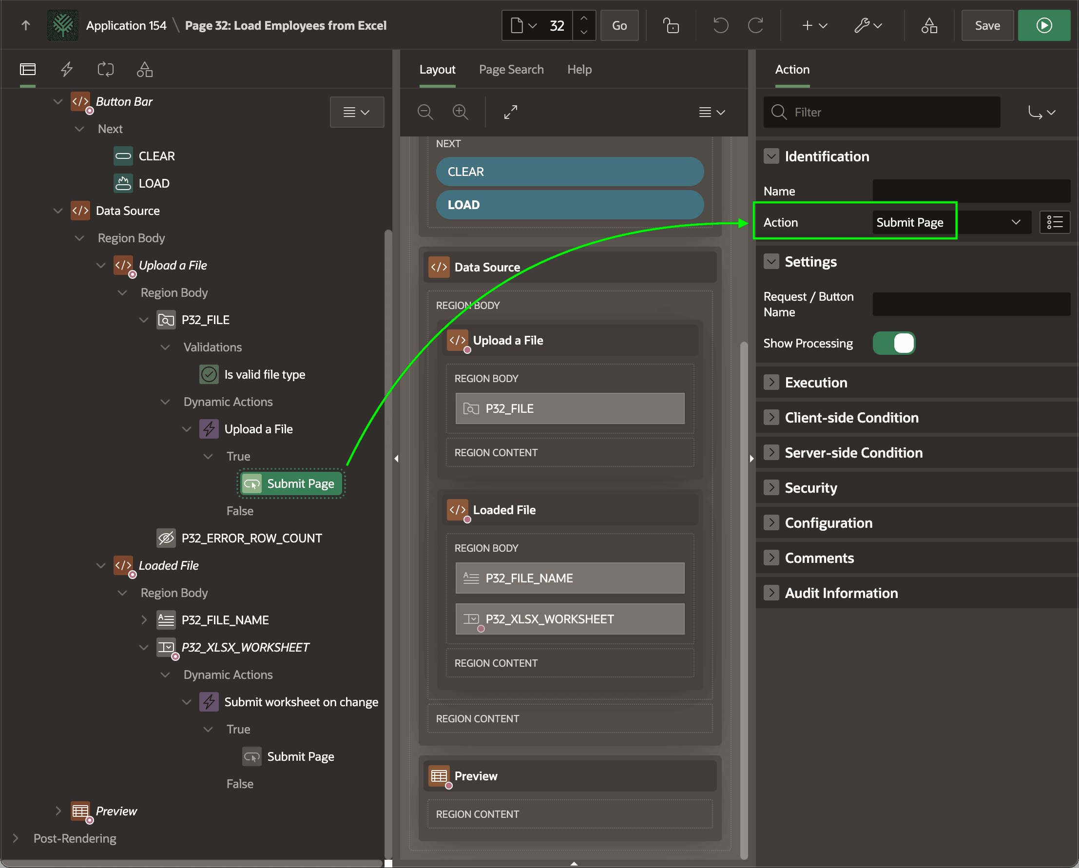 Dynamic Action Immediately Submits File Upload