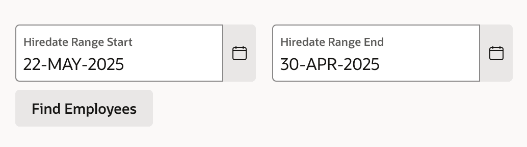 Date Range Using Two Date Picker Page Items